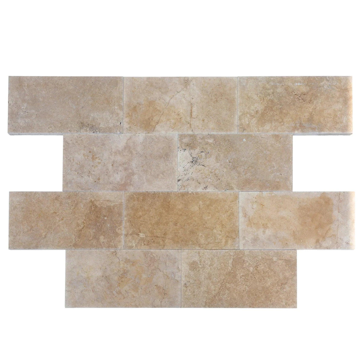Aspendos Travertine Beige Tumbled Pavers 16