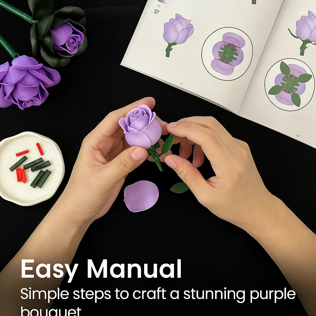 BrickBloom Purple Roses