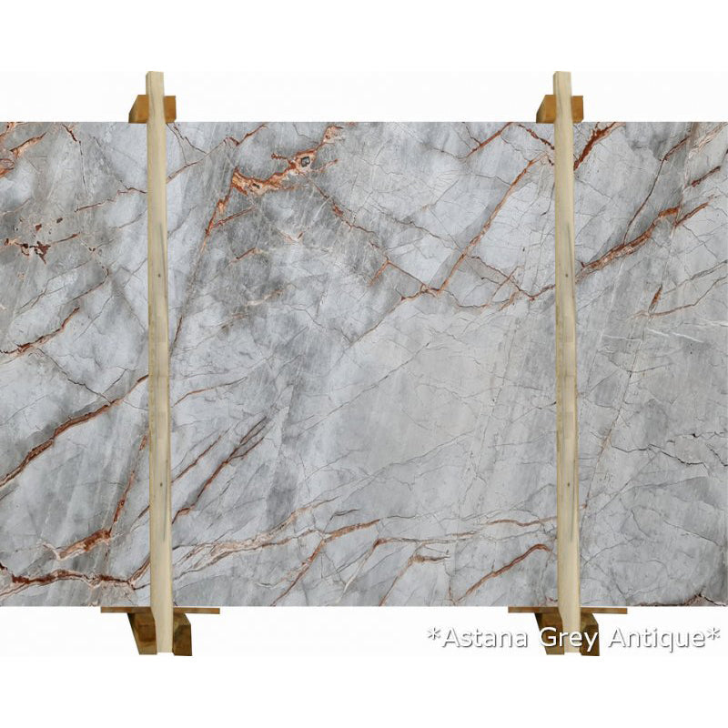 Astana Gray Antique Bookmatching Marble Slabs Polished - Livfloors Collection
