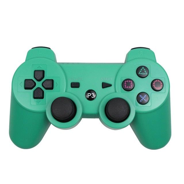 Attractive Green White Wireless Joystick Gamepad Console Controller Compatible With PC Laptop Tablet Support Bluetooth