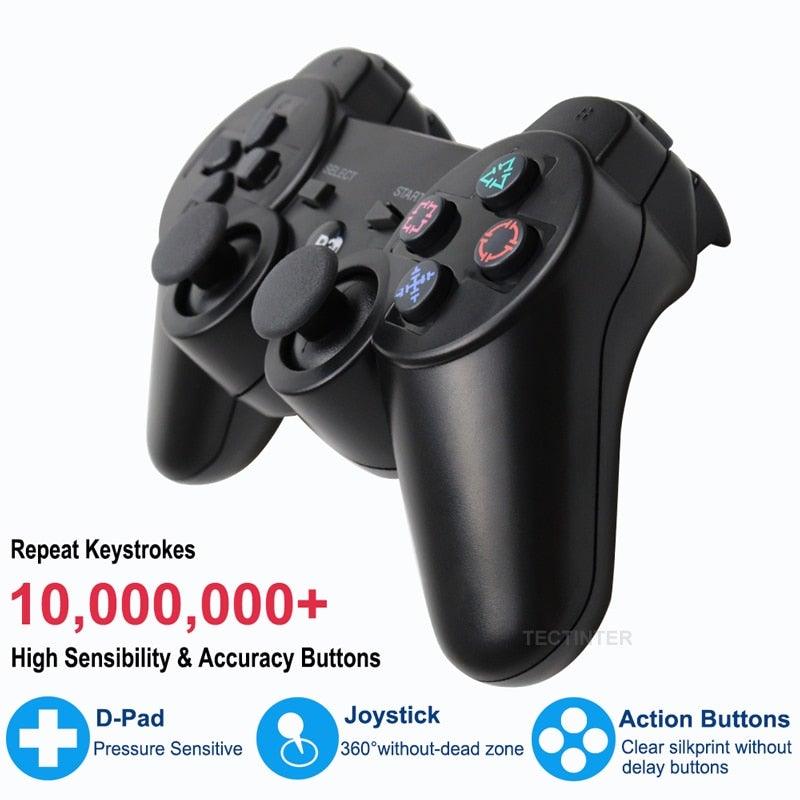 Attractive Green White Wireless Joystick Gamepad Console Controller Compatible With PC Laptop Tablet Support Bluetooth
