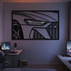 RS6 Avant C8 Apex Front View Metal Neon Frame Wall Art - MT1482 - 39" - 99 cm