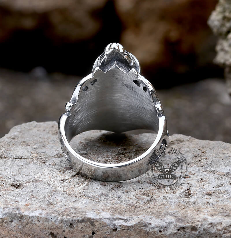 Auspicious Elephant Stainless Steel Animal Ring