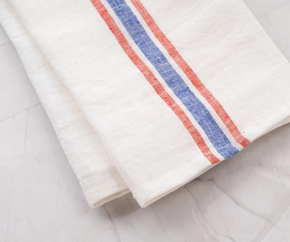 Striped Linen Tea Towels - Set of 2