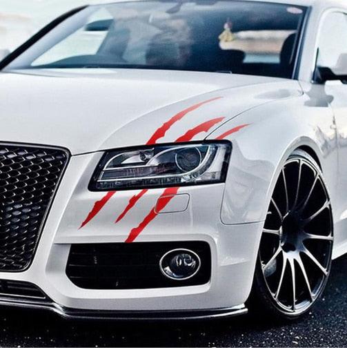 Auto Car Sticker Reflective Monster Claw Scratch Stripe Marks Headlight Decal Car Stickers Monster Claw Marks Headlight Car Sticker Stripes Scratch Decal Vinyl Car Accessories for Sports Cars SUV Pickup Truck Window Motorcycles