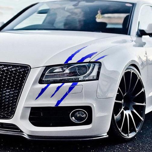 Auto Car Sticker Reflective Monster Claw Scratch Stripe Marks Headlight Decal Car Stickers Monster Claw Marks Headlight Car Sticker Stripes Scratch Decal Vinyl Car Accessories for Sports Cars SUV Pickup Truck Window Motorcycles