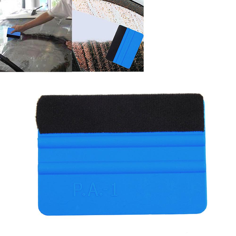 Auto Styling Vinyl Carbon Fiber Window Ice Remover Cleaning Wash Car Scraper With Felt Squeegee Tool Film Wrapping Accessories Vehicle Vinyl Wrap Window Tint Film  Plastic Felt Edge Squeegee For Car Vinyl Scraper Decal Applicator