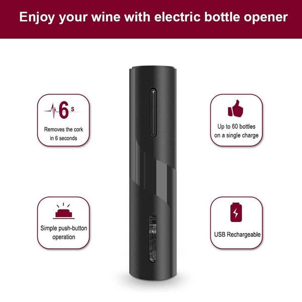 Automatic Electric Wine Bottle Corkscrew Opener