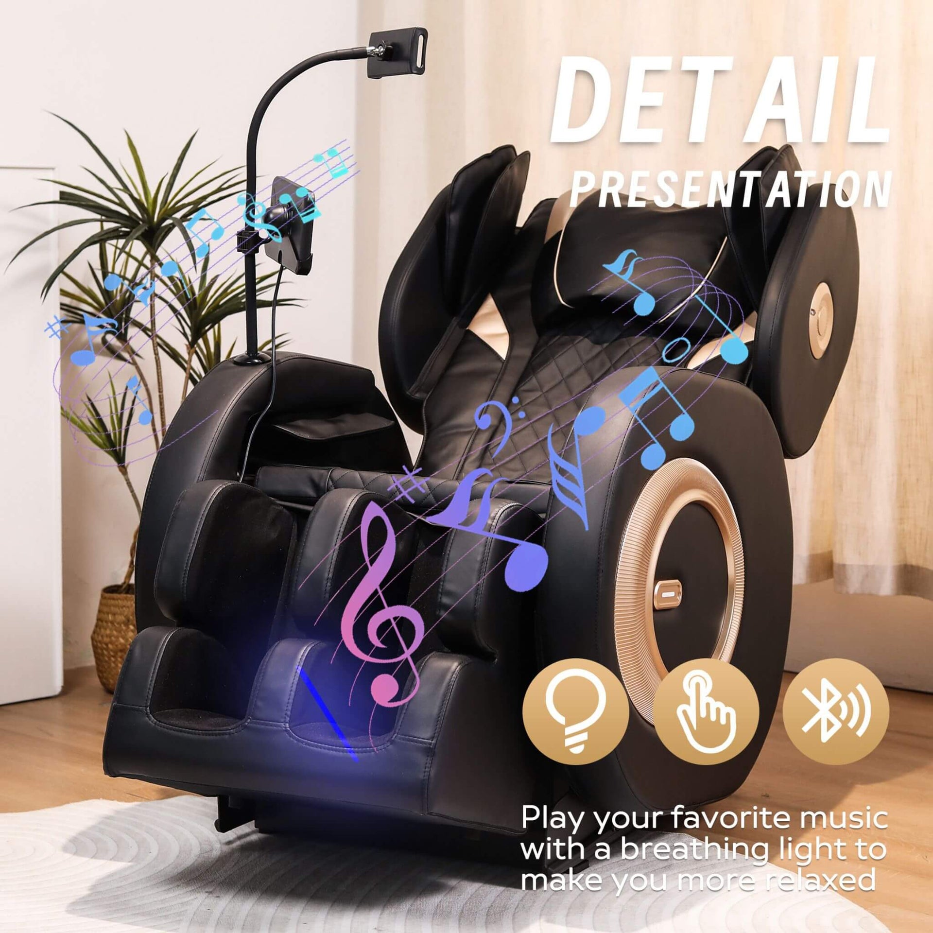Tranquil Automatic Zero-Gravity Massage Recliner Chair With Full Body Air Pressure (SAK76018)