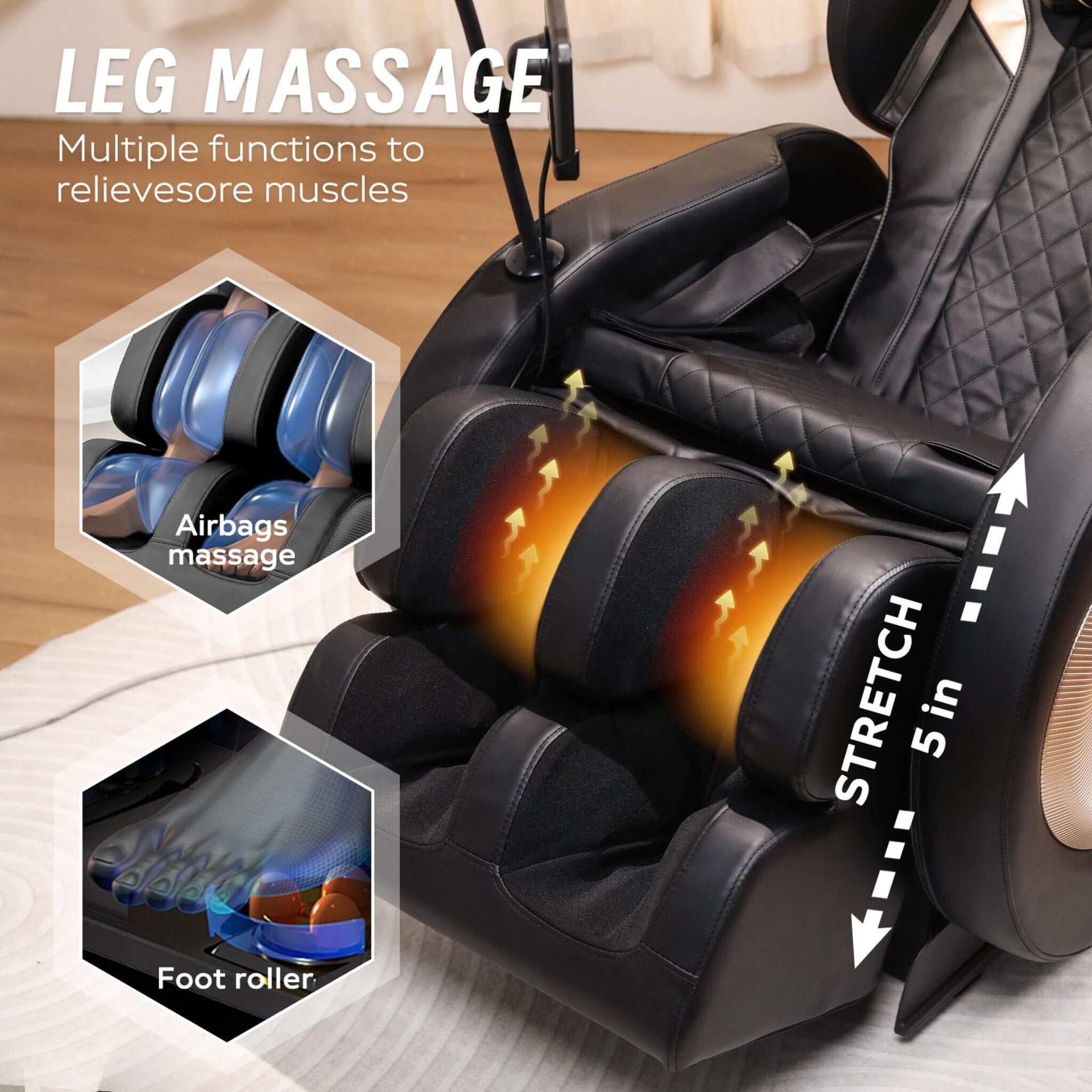 Tranquil Automatic Zero-Gravity Massage Recliner Chair With Full Body Air Pressure (SAK76018)