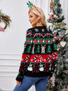 Autumn and winter new sweater jacket women's casual long sleeved Christmas sweater