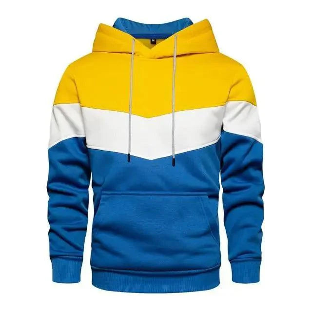 Autumn Casual Hoodie Male Thick Hoodies Hip Hop Streetwear Hooded Pullover Men Clothing  Hoodies for Men Pullover Hip Hop Colors Block Pocket Mens Shirts Sport Tops Sweatshirts