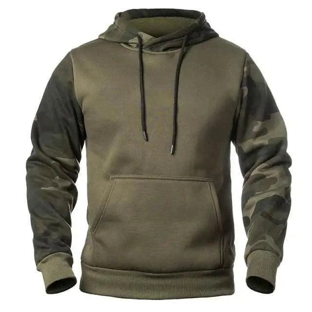 Autumn Men's Military Camouflage Fleece Hoodies Army Tactical  Male Winter Camo Hip Hop Pullover Hoody Sweatshirt Men's Pullover Hoodie Blend Fleece Long Sleeve Contrast Color Military Sweatshirt