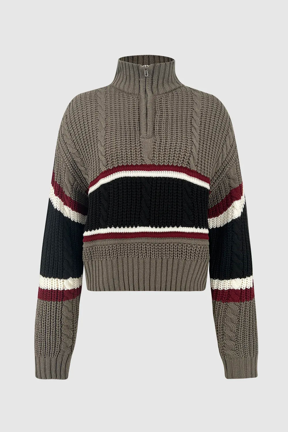 Autumn/Winter Retro Casual Half Zipper Sweater