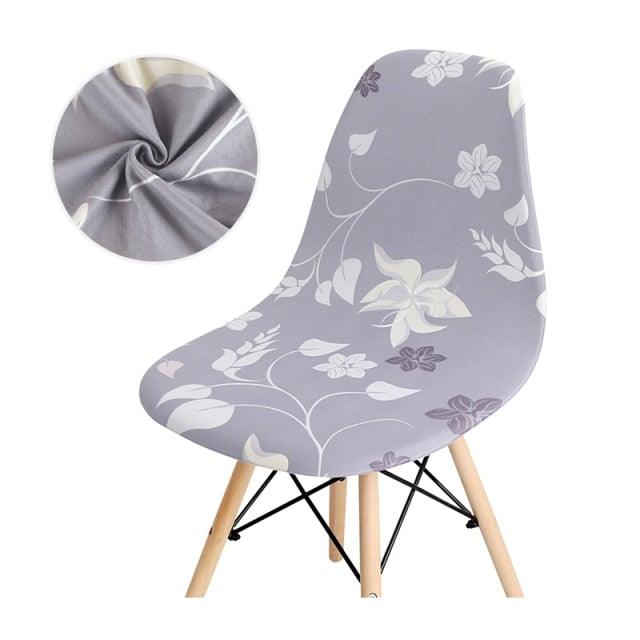 Avangarde Style  Printed Seat Cover For Shell Chair Armless Shell Chair Cover Banquet Home Slipcover Elastic Removable Stretch High Back For Sofa Armchairs