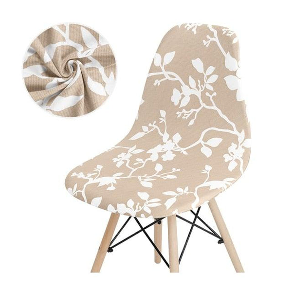 Avangarde Style  Printed Seat Cover For Shell Chair Armless Shell Chair Cover Banquet Home Slipcover Elastic Removable Stretch High Back For Sofa Armchairs