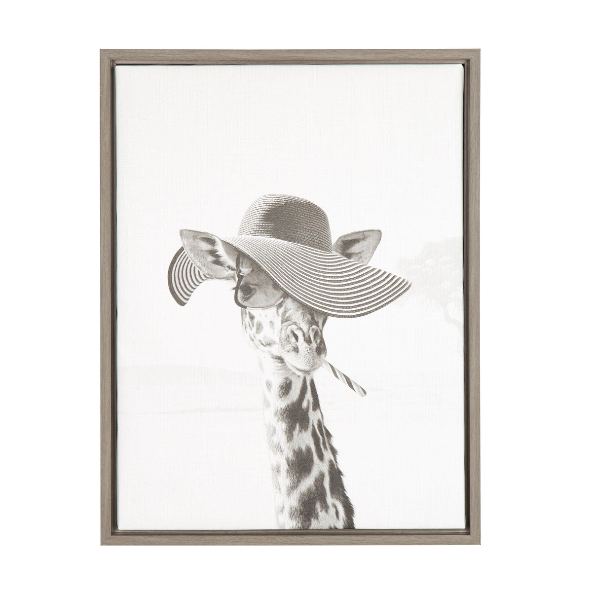 Sylvie Sarifa Giraffe Framed Canvas by Simon Te of Tai Prints