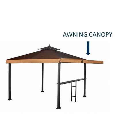 Shade N' Shelters 10' x 10' Conley Gazebo w/ Awning & Bar - Awning Canopy