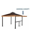 Shade N' Shelters 10' x 10' Conley Gazebo w/ Awning & Bar - Awning Canopy
