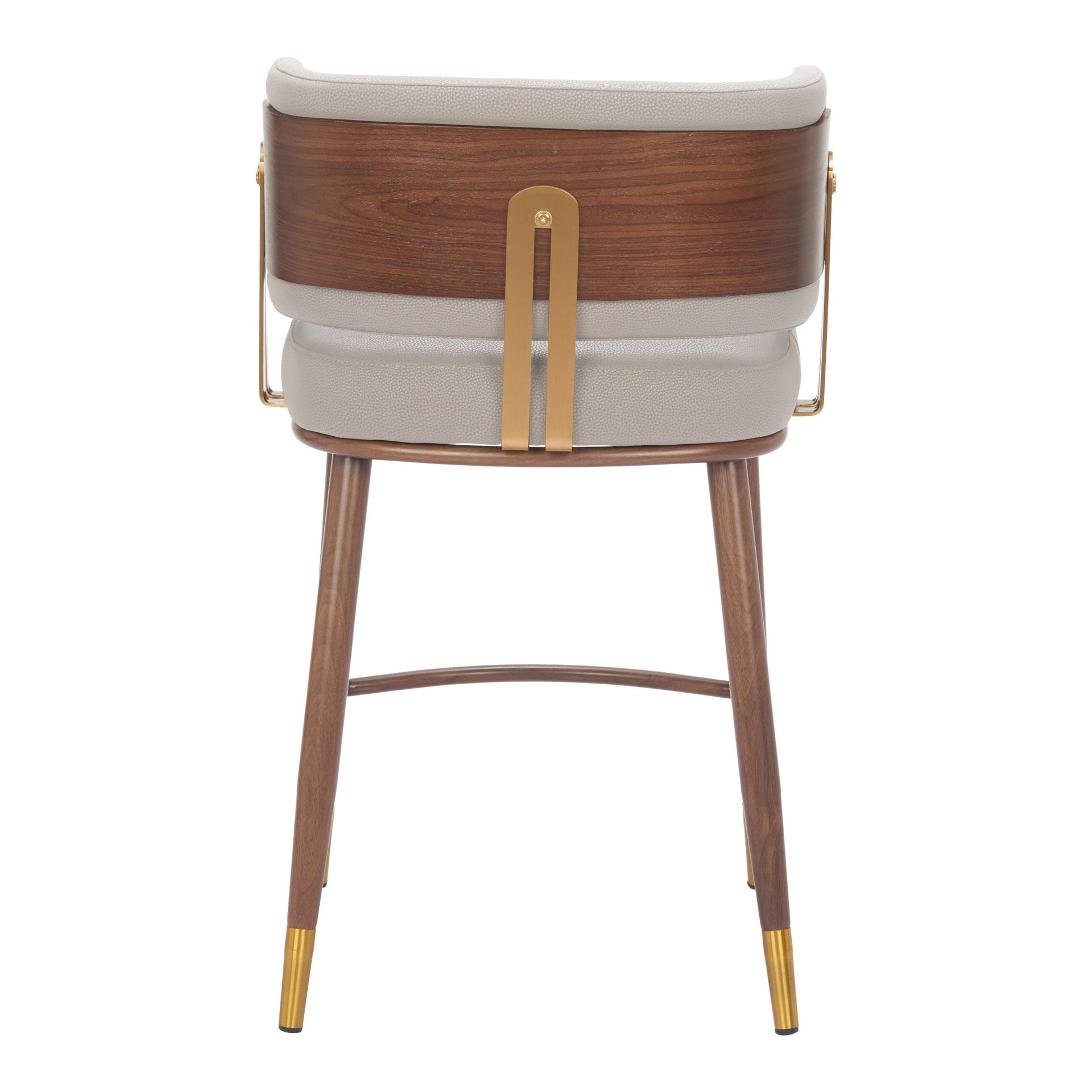 Brew Counter Stool Beige & Walnut
