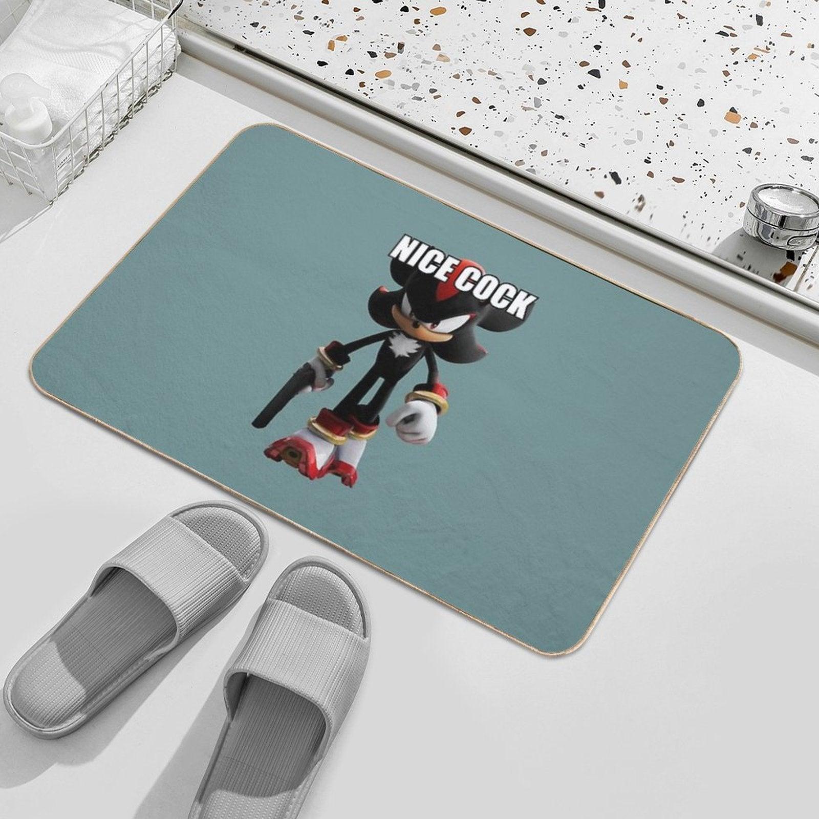 Edgehog with A Weapon  Repositionable Bath Mat
