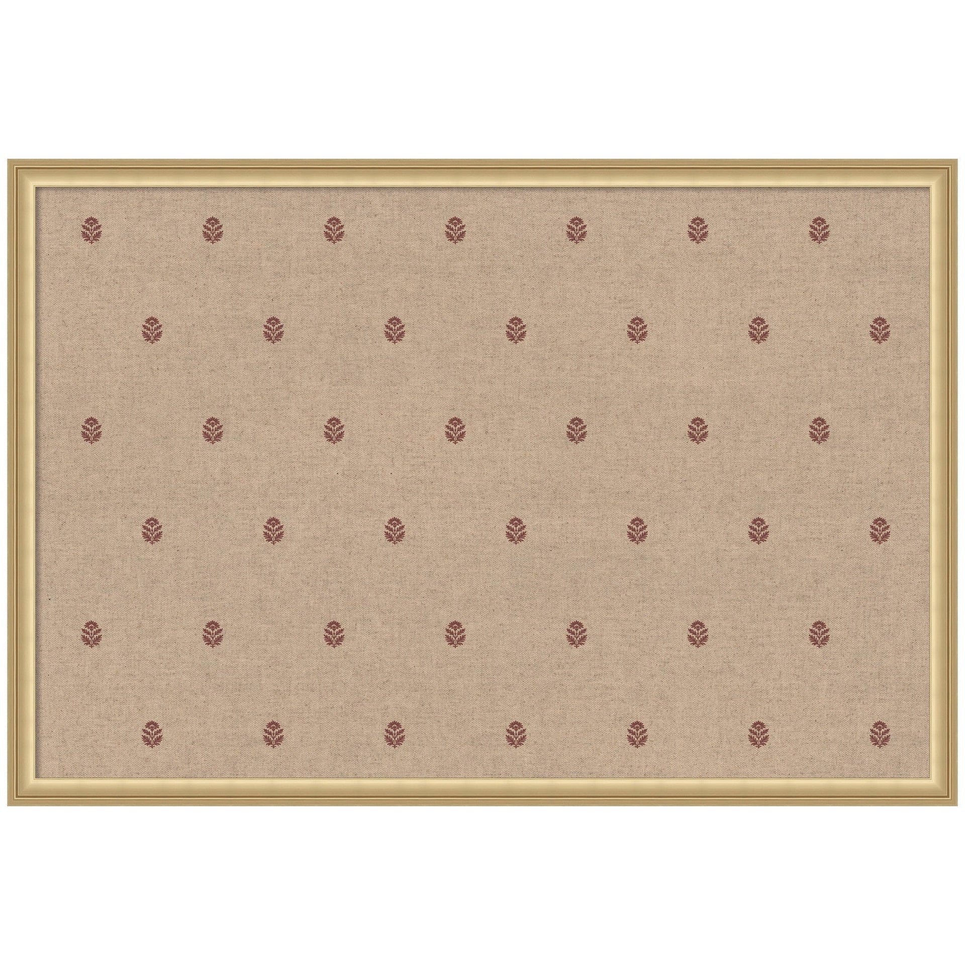 Pinboard Red Botanical Block Print