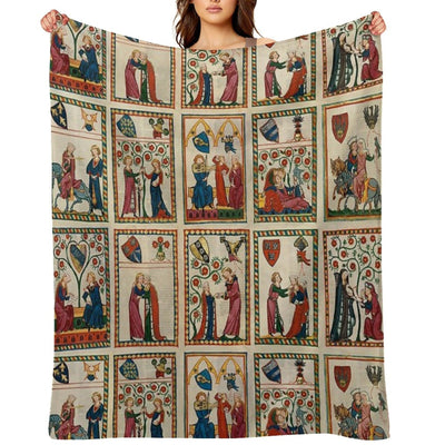Codex Manesse Durable Throw Blanket