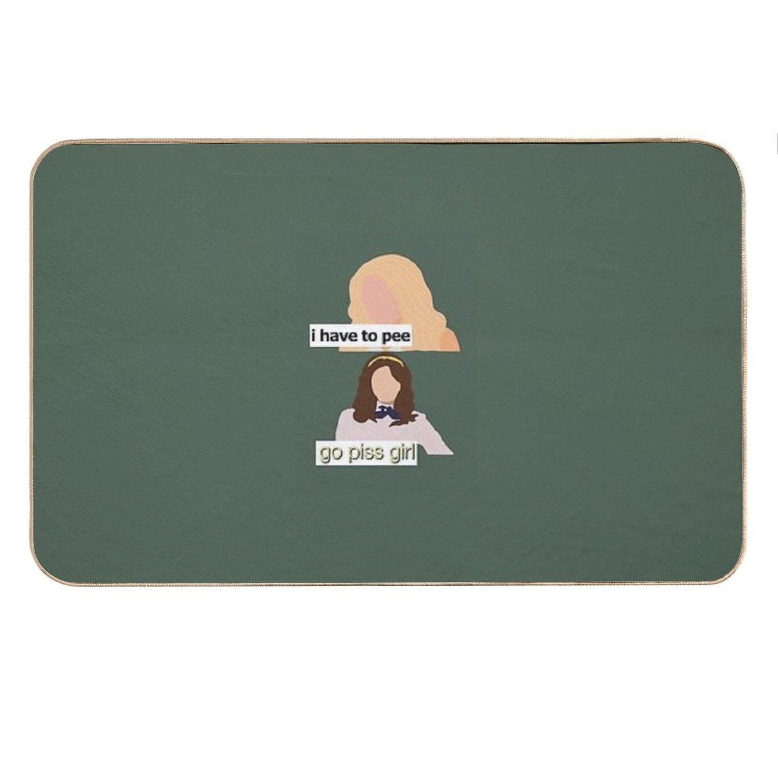 Go Piss Girl (green) Bath Mat