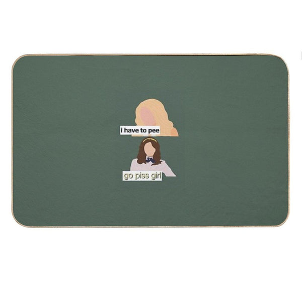 Go Piss Girl (green) Bath Mat