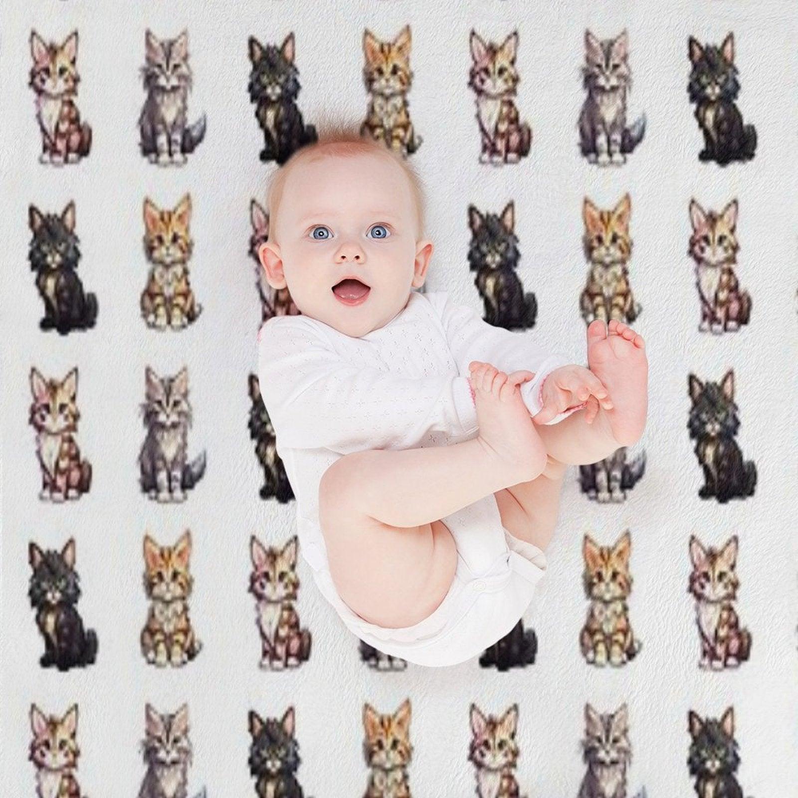Cute Maine Coon Cats Throw Blanket
