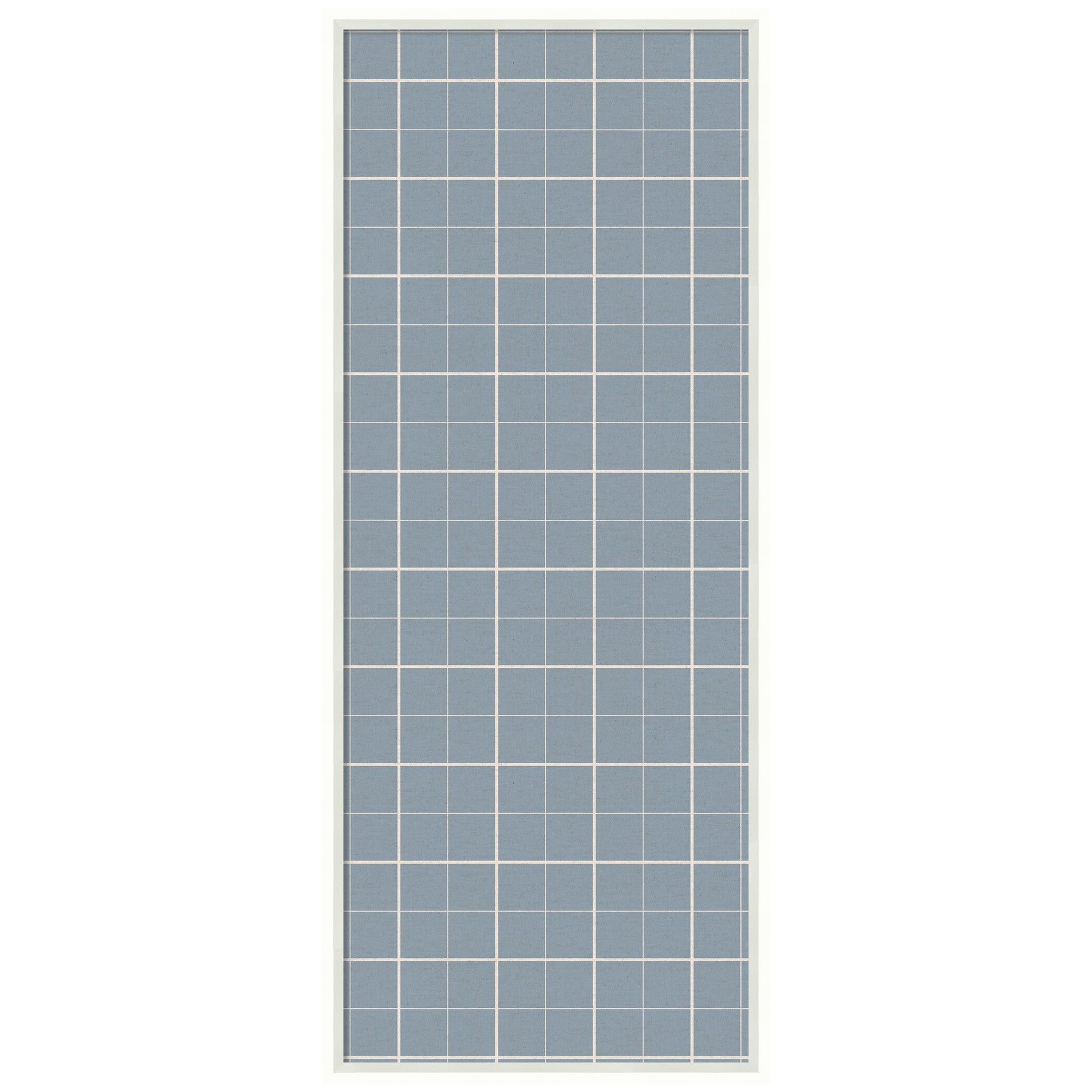 Framed Fabric Pinboard Light Blue Plaid Wall Organization