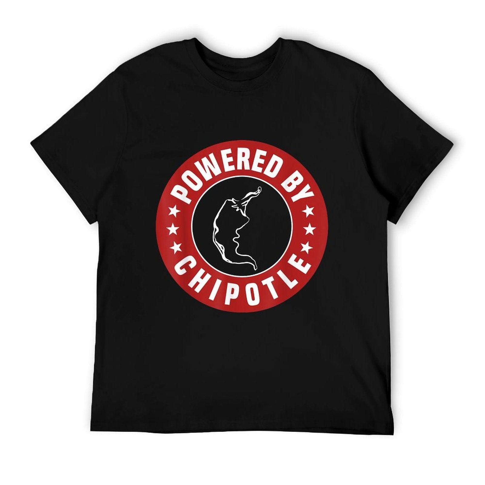 Funny Powered By Chipotle Design Chili Pepper T-Shirt