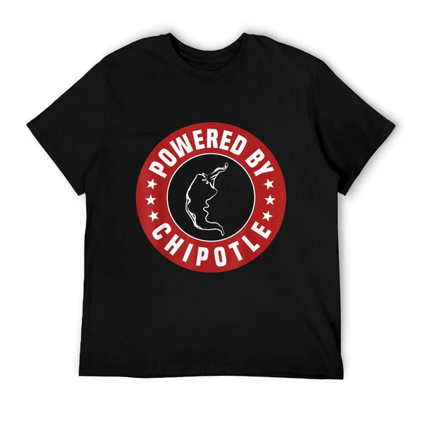 Funny Powered By Chipotle Design Chili Pepper T-Shirt