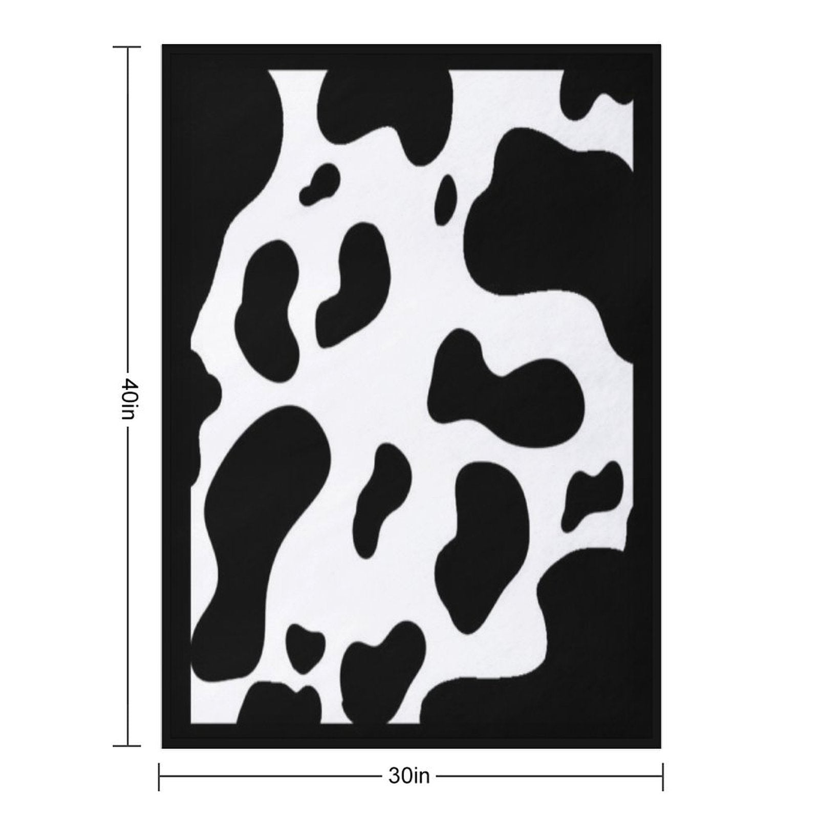 Cow Print Eco-conscious Throw Blanket