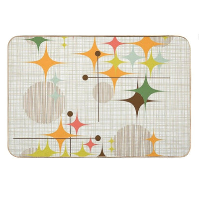 Eames Era Starbursts And Globes 3 (bkgrnd) Bath Mat