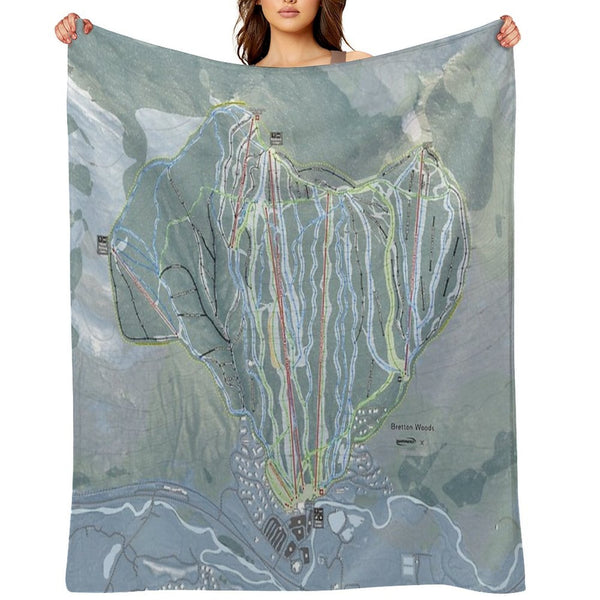 Bretton Woods Resort Trail Map Gift-ready Throw Blanket
