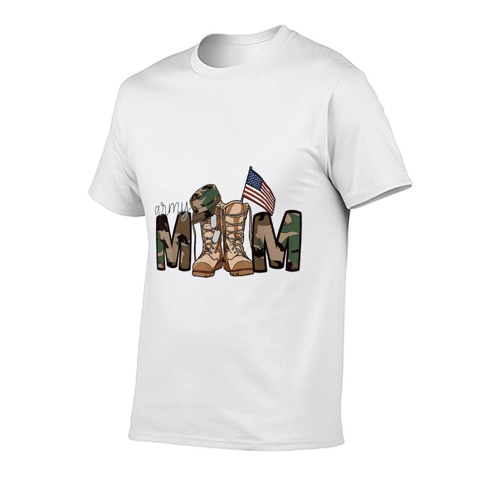 Proud Army Mom Trendy Army Mother Soldier Military Mom  Odor-resistant T-Shirt