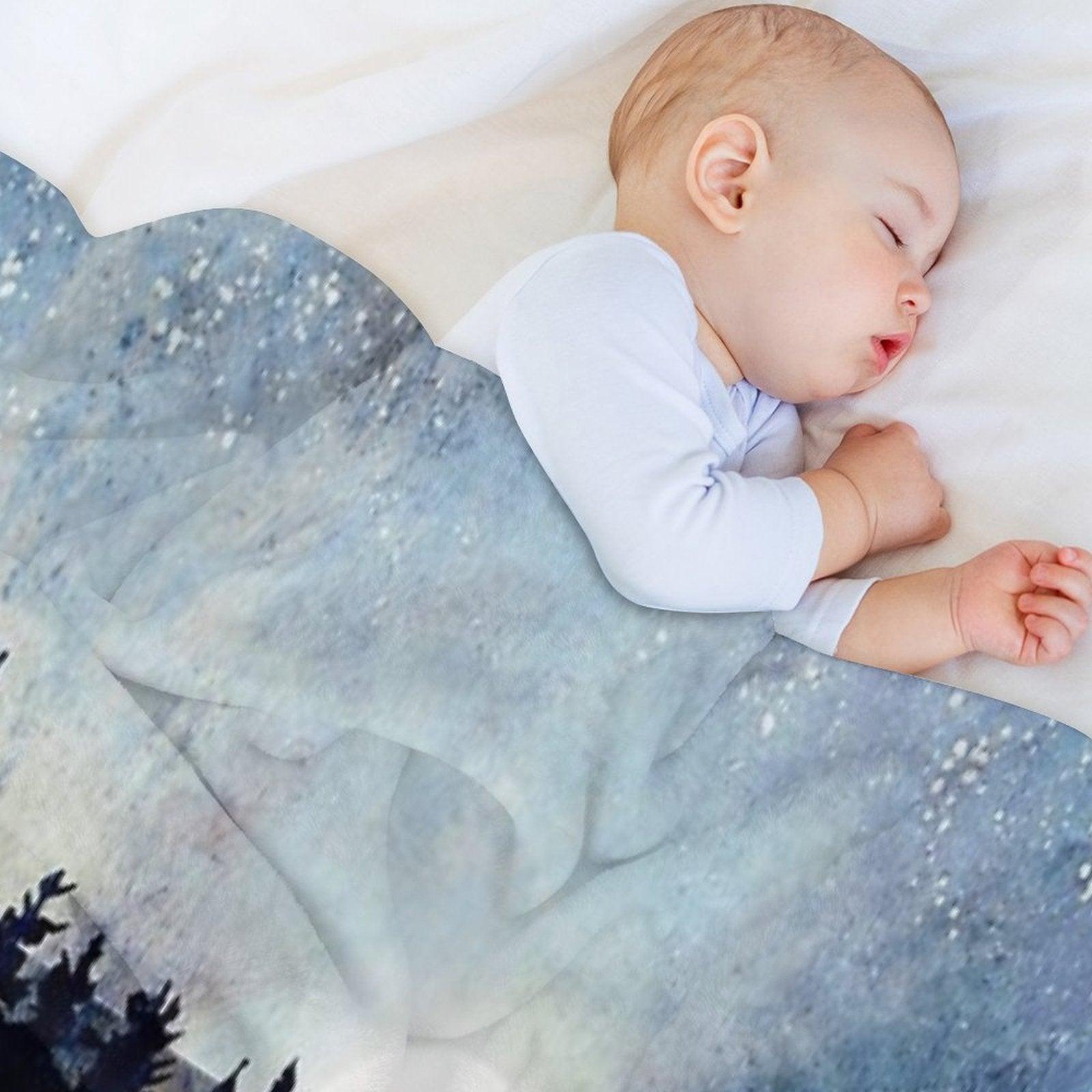 Autumn Moon Reflection Throw Blanket