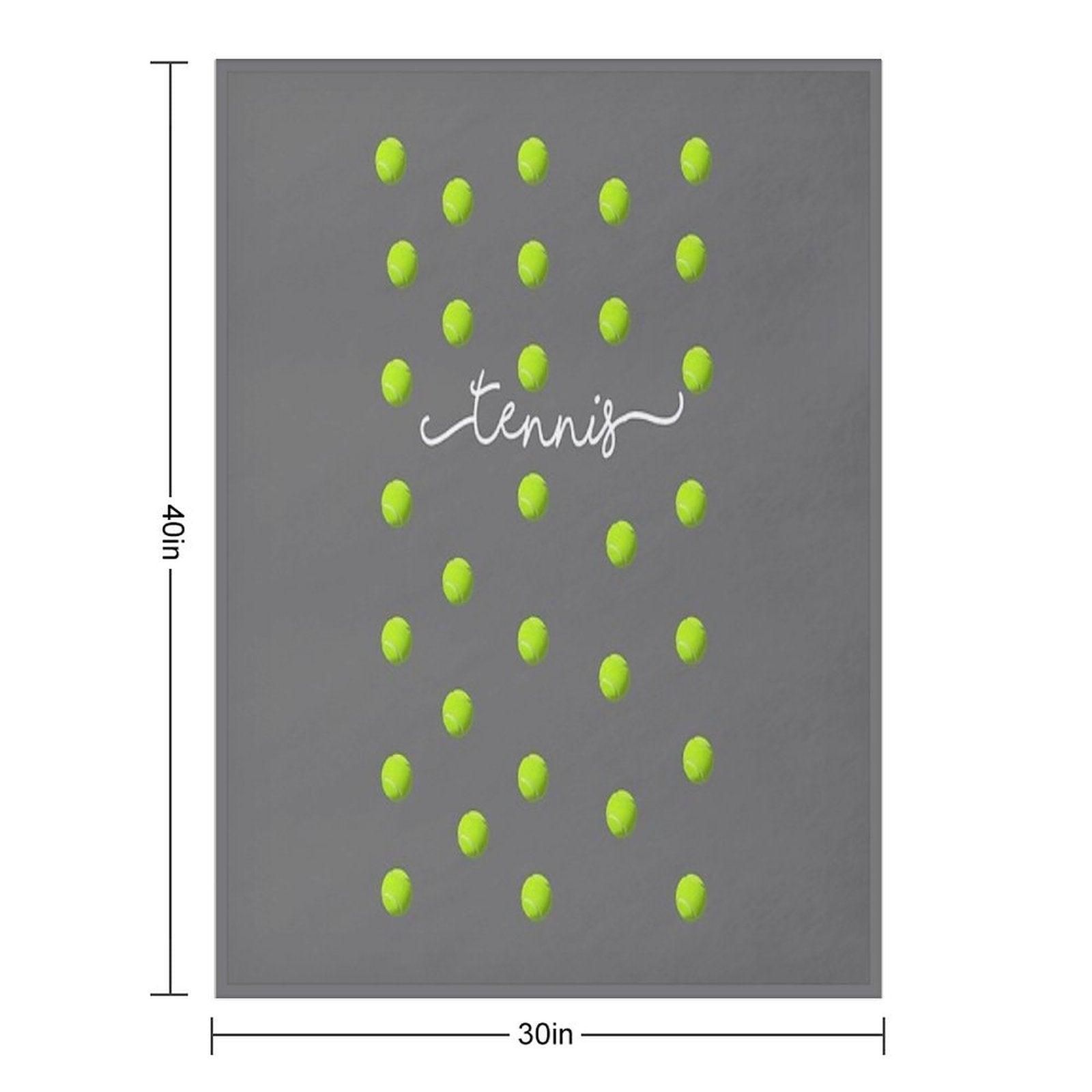 Top Fun Tennis Ball Spots Design Throw Blanket