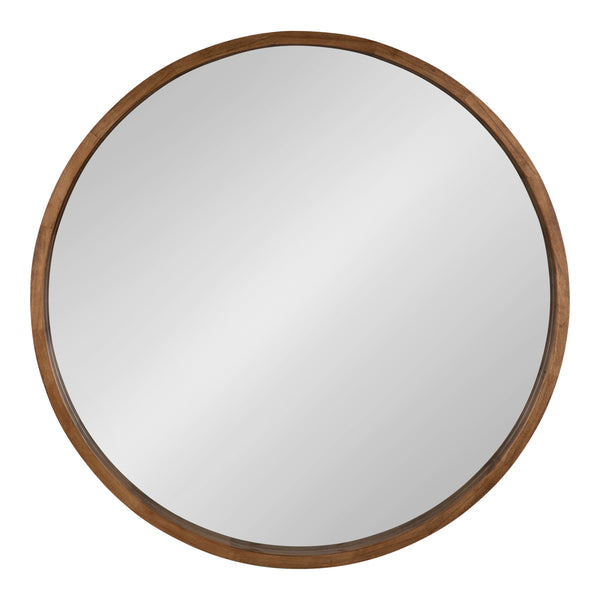 Hutton Round Wood Wall Mirror