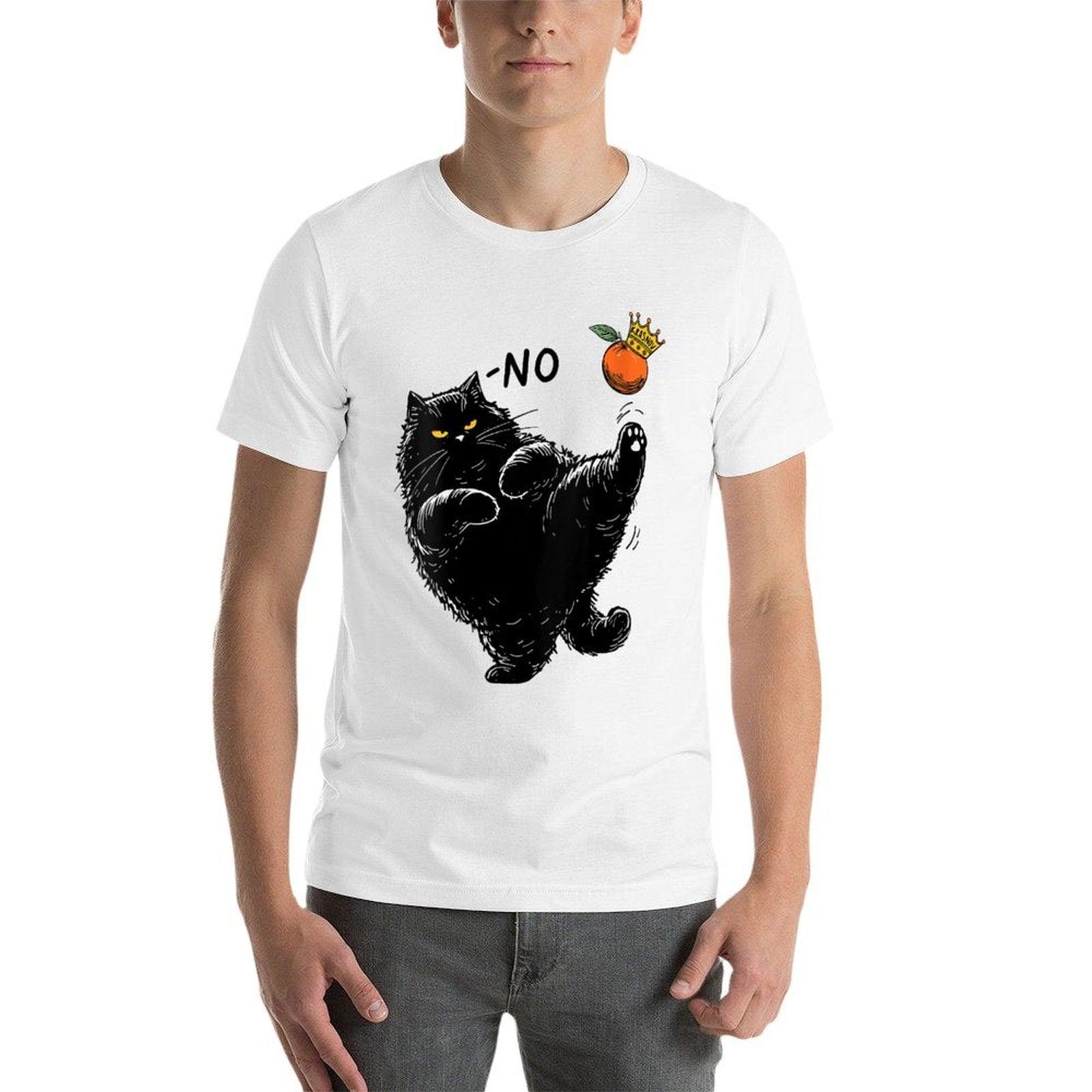 Womens Black Cat No Kings In America We The People Political  Summer-ready Fabric T-Shirt