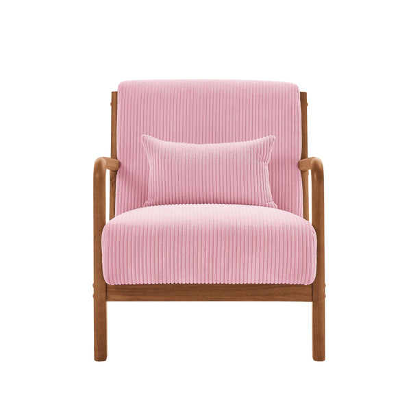 Wooden Lounge Chair Pink