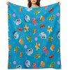 Finny The Shark Pattern 01 Throw Blanket