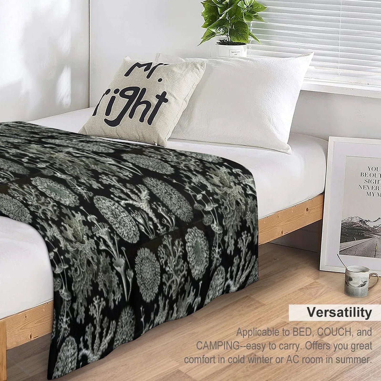 Natural History Lichen Throw Blanket