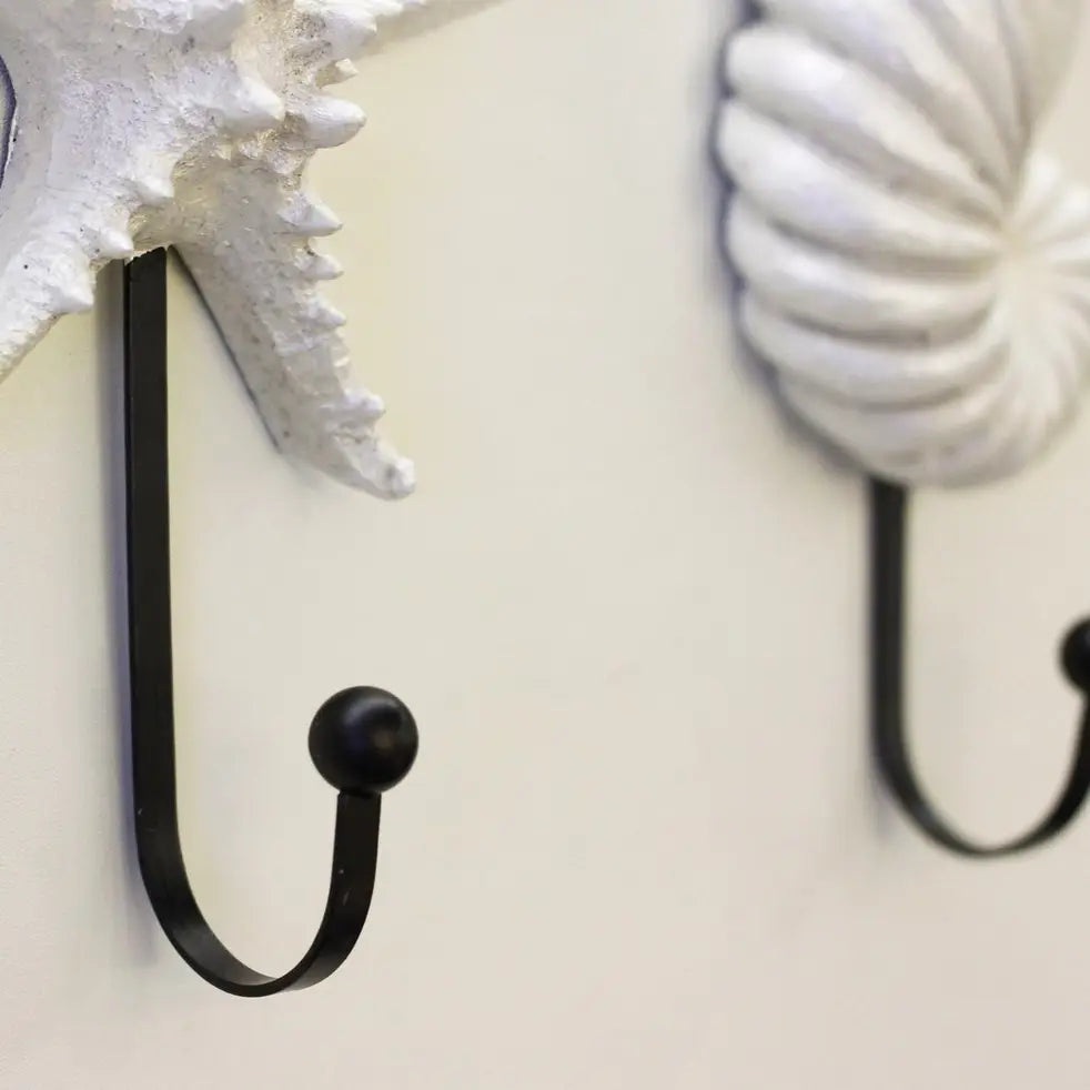 Coastal Seashell & Starfish Wall Hooks – Set of 3 VagabondVintage