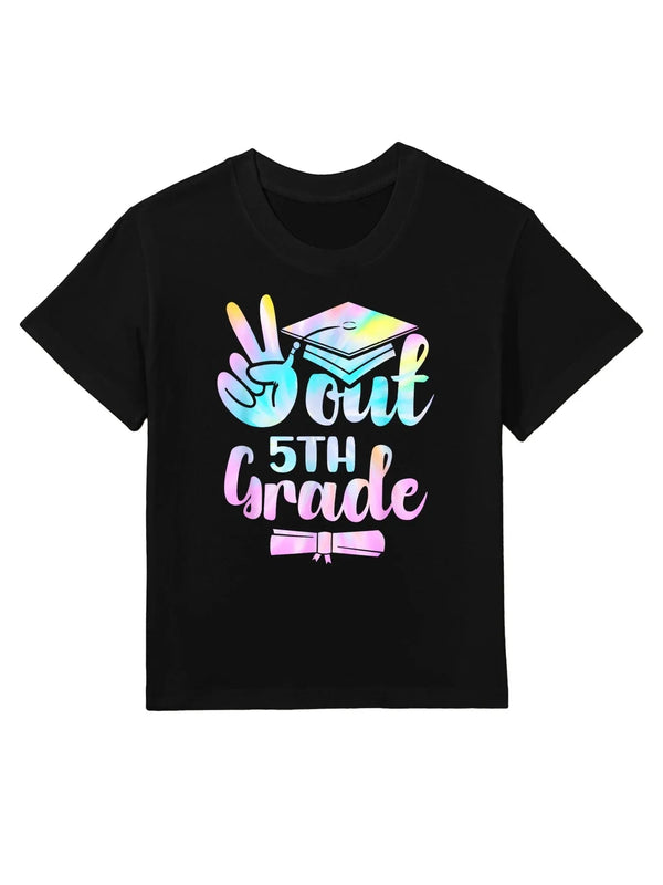 5th Grade Graduation Shirt Peace Out 5th Grade Tie Dye Kids Kids T-Shirt