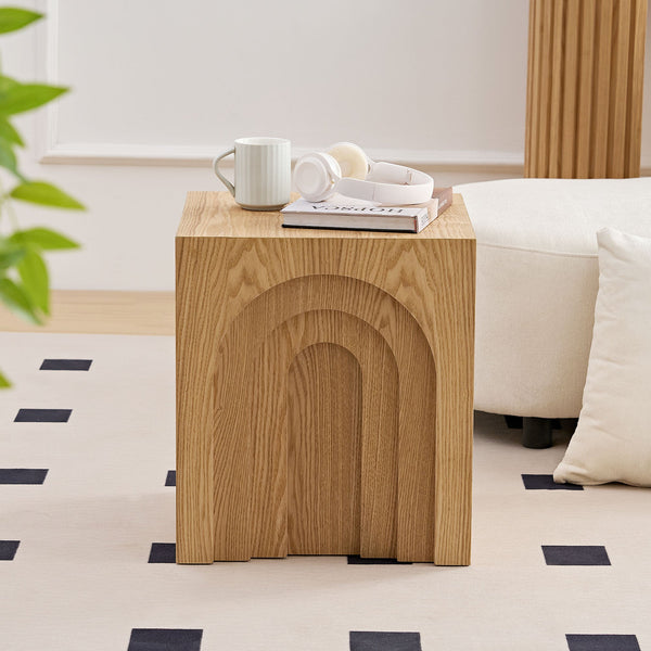 15.74'' Square Side Table Small Coffee Accent Bedside Table for Living Room Bedroom