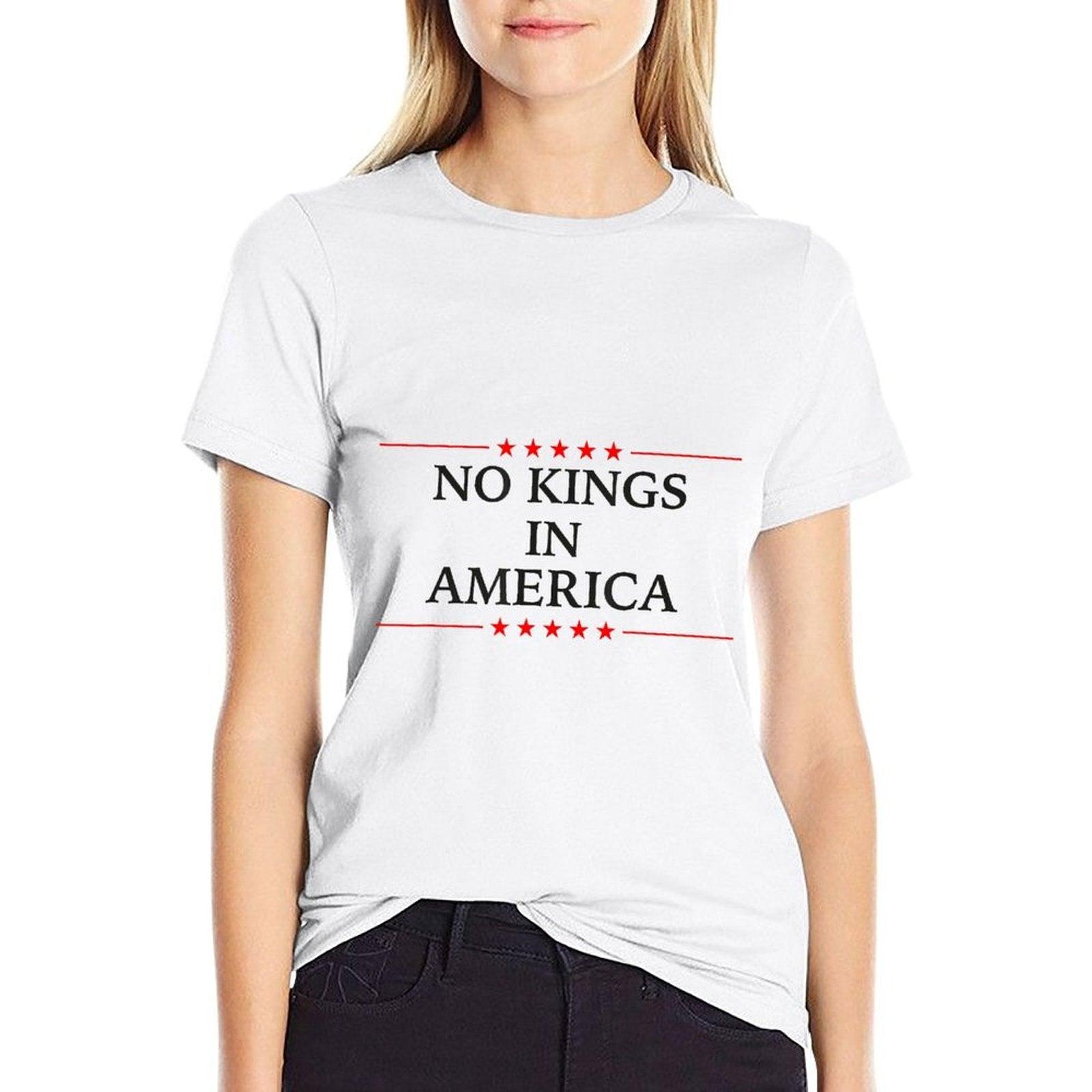 No Kings in America Flag Protest Save Democracy  Soft T-Shirt