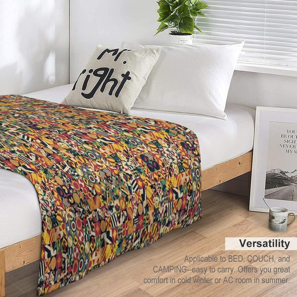 Bohemian Simple Geometric Machine-washable Throw Blanket