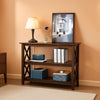 Espresso 3-Tier Console Table With Storage Shelves - Espresso